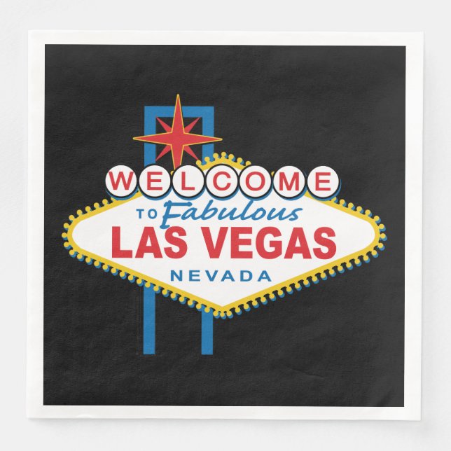 Serviette En Papier Bienvenue à Fabulous Las Vegas (Devant)