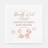 Bienvenue à la Baby Shower Oursons Jumelles Filles