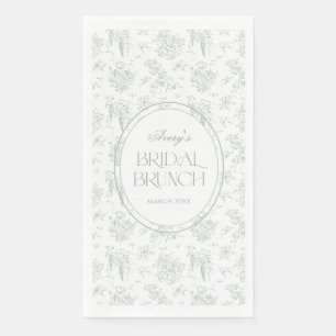 Serviette En Papier Bienvenue à la douche de mariage florale vintage t