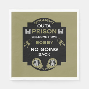Serviette En Papier Bienvenue À La Maison De La Prison