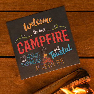 Serviette En Papier Bienvenue à notre feu de camp