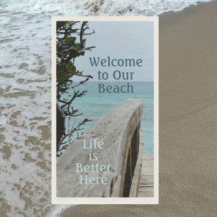 Serviette En Papier Bienvenue à Our Beach Life is Better Here