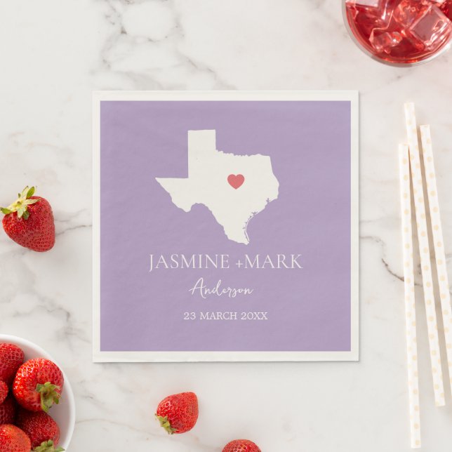 Serviette En Papier Bienvenue à Texas Wedding Party Custom  (En situation)