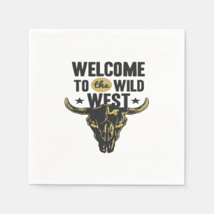 Serviette En Papier bienvenue à wild west