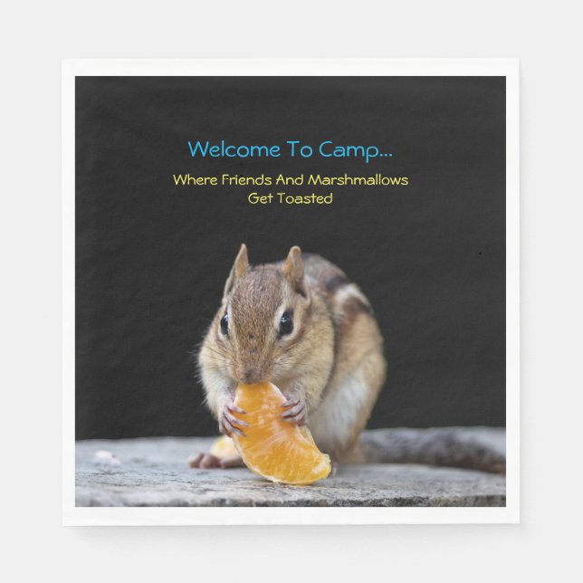 Serviette En Papier Bienvenue Au Camp (Devant)