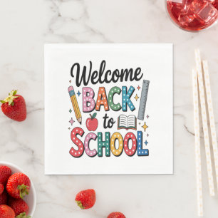 Serviette En Papier Bienvenue au retour à l'école