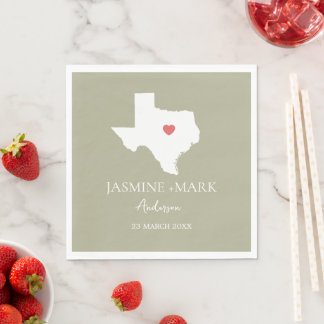 Serviette En Papier Bienvenue au Texas Wedding Party Custom