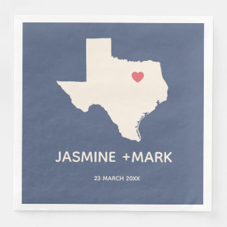 Serviette En Papier Bienvenue au Texas Wedding Party Custom
