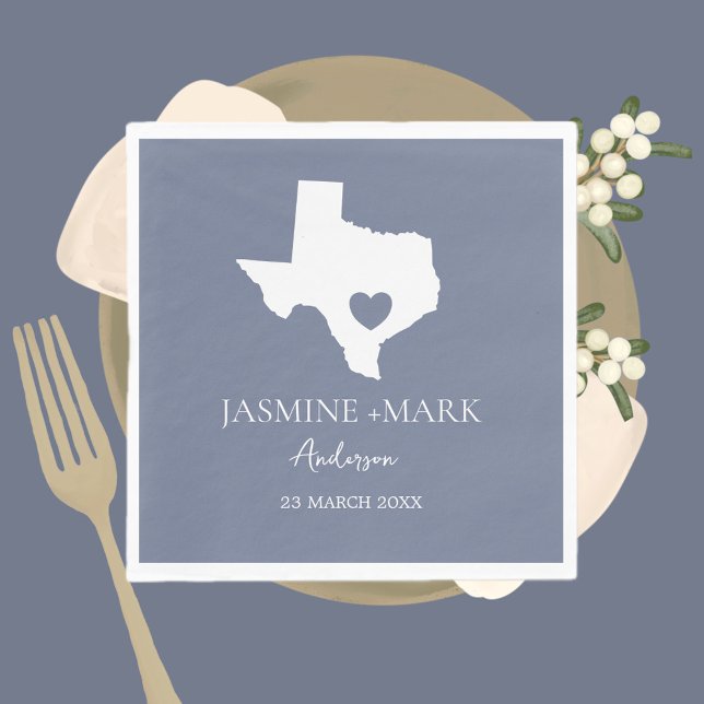 Serviette En Papier Bienvenue au Texas Wedding Party Custom (Créateur téléchargé)