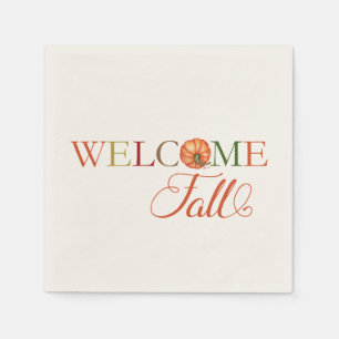 Serviette En Papier Bienvenue Citrouille d'Automne