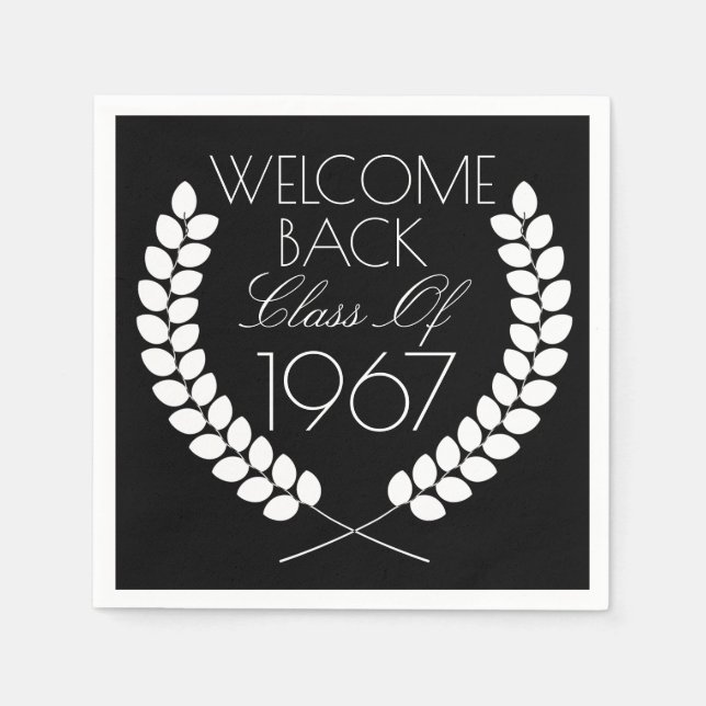 Serviette En Papier Bienvenue Classe de retour (Devant)