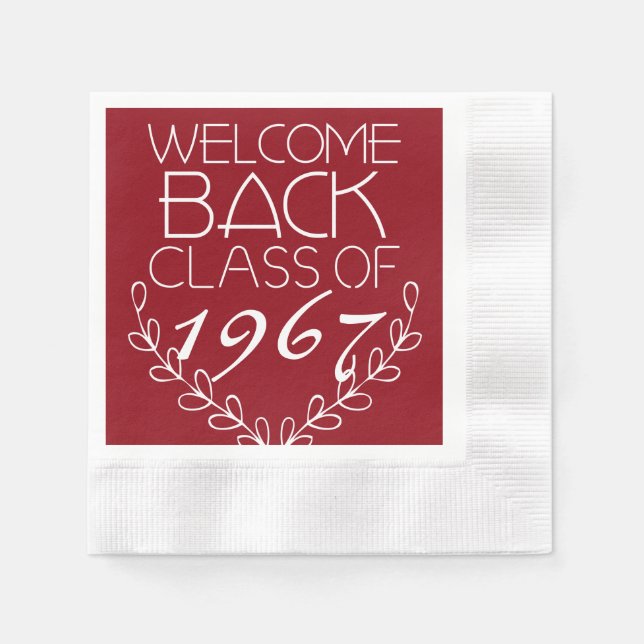 Serviette En Papier Bienvenue Classe de retour (Devant)