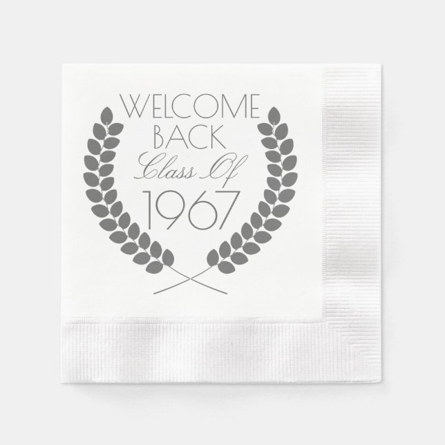 Serviette En Papier Bienvenue Classe de retour (Devant)