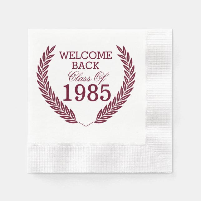 Serviette En Papier Bienvenue Classe de retour (Devant)