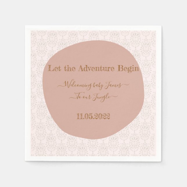 Serviette En Papier Bienvenue dans les serviettes de baby shower de la (Devant)