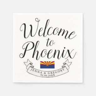 Serviette En Papier Bienvenue en Arizona   Mariage de destination