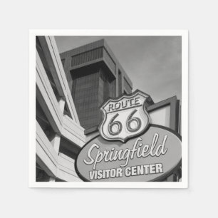 Serviette En Papier Bienvenue En Niveaux De Gris De Springfield