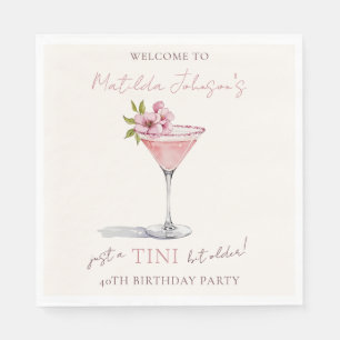 Serviette En Papier Bienvenue pour un 40e anniversaire Tini Bit Older