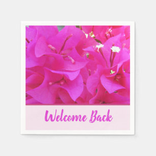 Serviette En Papier Bienvenue Retour Employés Fleurs de photos floral