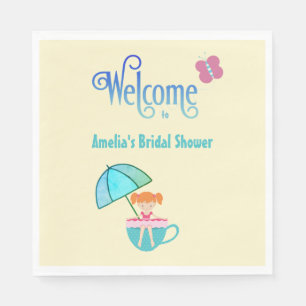 Serviette En Papier Bienvenue Tasse de Mariage Personnalisée au Nom 