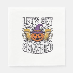 Serviette En Papier Bière de citrouille Halloween défonçons-nous