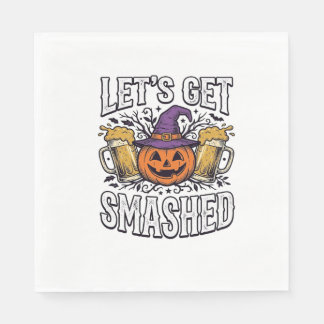 Serviette En Papier Bière de citrouille Halloween défonçons-nous