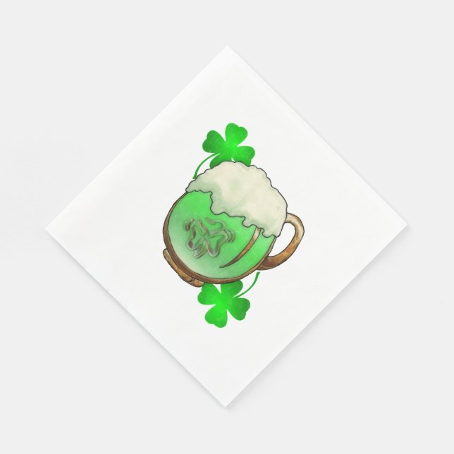 Serviette En Papier Bière verte (Coin)