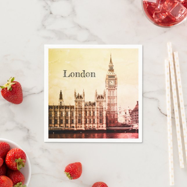 Serviette En Papier Big Ben Horloge & Londres, Westminster / Royaume-U (En situation)