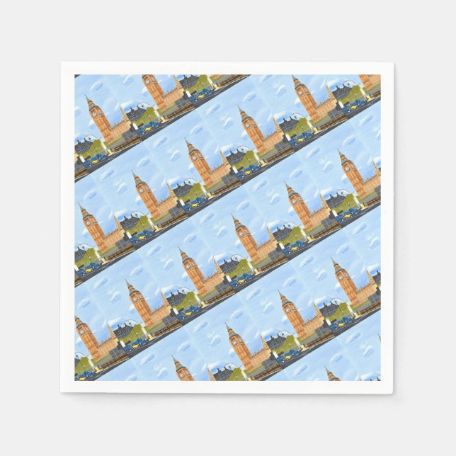 Serviette En Papier Big Ben Paper Napkin (Devant)
