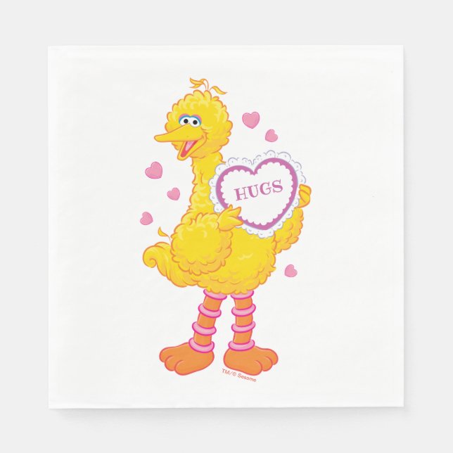 Serviette En Papier Big Bird Valentine (Devant)