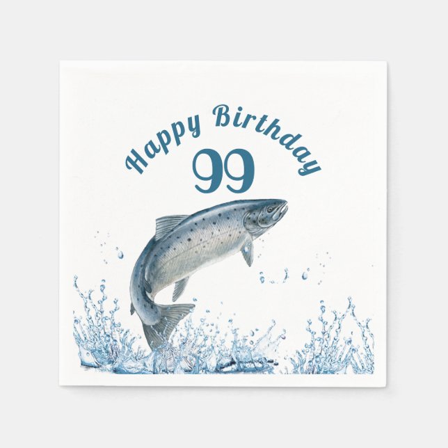 Serviette En Papier Big Fish In Water 99e anniversaire (Devant)