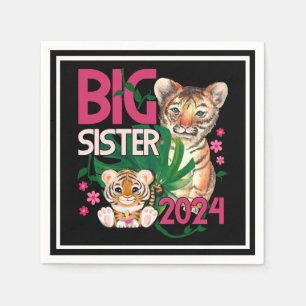 Serviette En Papier Big Sister 2024 - Tigre Tropical Jungle