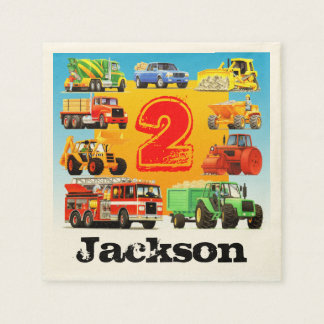 Serviette En Papier Big Trucks 2e fête d'anniversaire