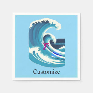 Serviette En Papier Big Wave Surfer Thunder_Cove