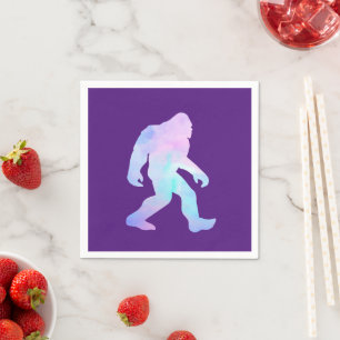 Serviette En Papier Bigfoot aquarelle