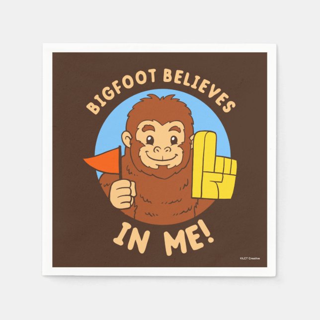 Serviette En Papier Bigfoot croit en moi (Devant)