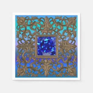 Serviette En Papier Bijou Peacock