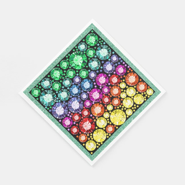 Serviette En Papier Bijoux à billes Image Napkins (Coin)