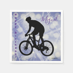 Serviette En Papier Biking Thème Personnalisé Anniversaire Papier Napk