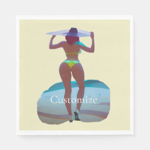 Serviette En Papier Bikini Booty Beach Girl Thunder_Cove