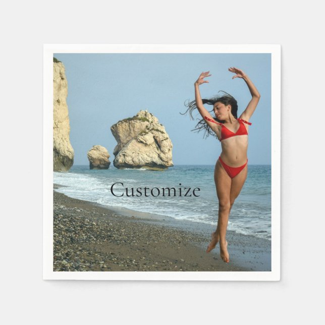 Serviette En Papier Bikini Model Dancing Thunder_Cove (Devant)