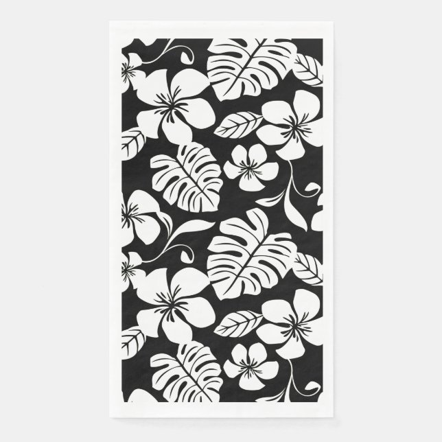 SERVIETTE EN PAPIER BIKINI ROSE (NOIR/BLANC) (Devant)