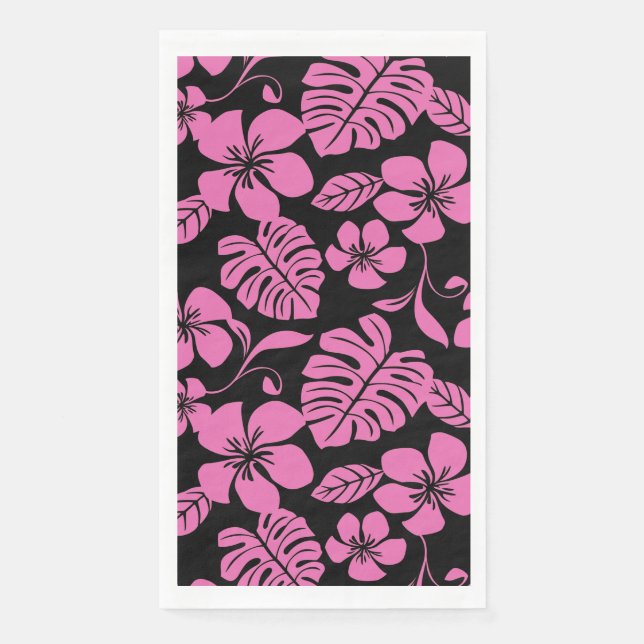 SERVIETTE EN PAPIER BIKINI ROSE (NOIR/ROSE) (Devant)