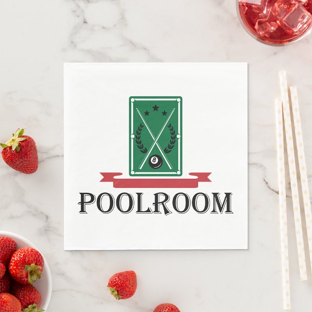 Serviette En Papier Billard Classique 8 Ball (Créateur téléchargé)