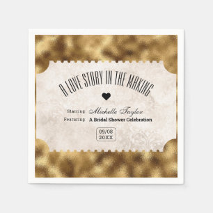 Serviette En Papier Billet de cinéma vintage Date de naissance Idées d
