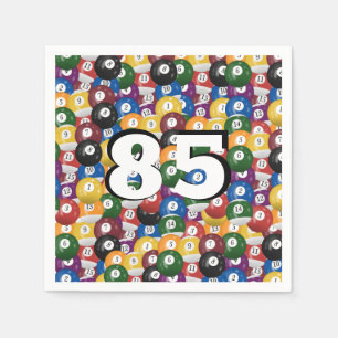 Serviette En Papier Billiard Balls pour 85e anniversaire