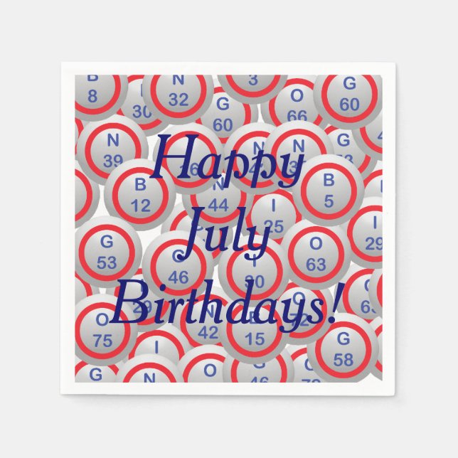 Serviette En Papier Bingo Balls (Devant)