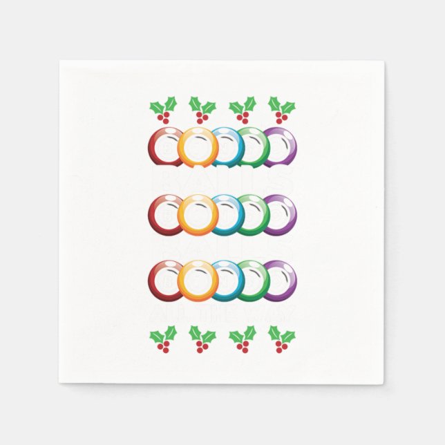 Serviette En Papier Bingo Balls Lucky Game Player Gambler Gift (Devant)