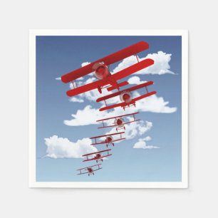 Serviette En Papier Biplane rétro