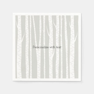 Serviette En Papier Birch Arbres blancs